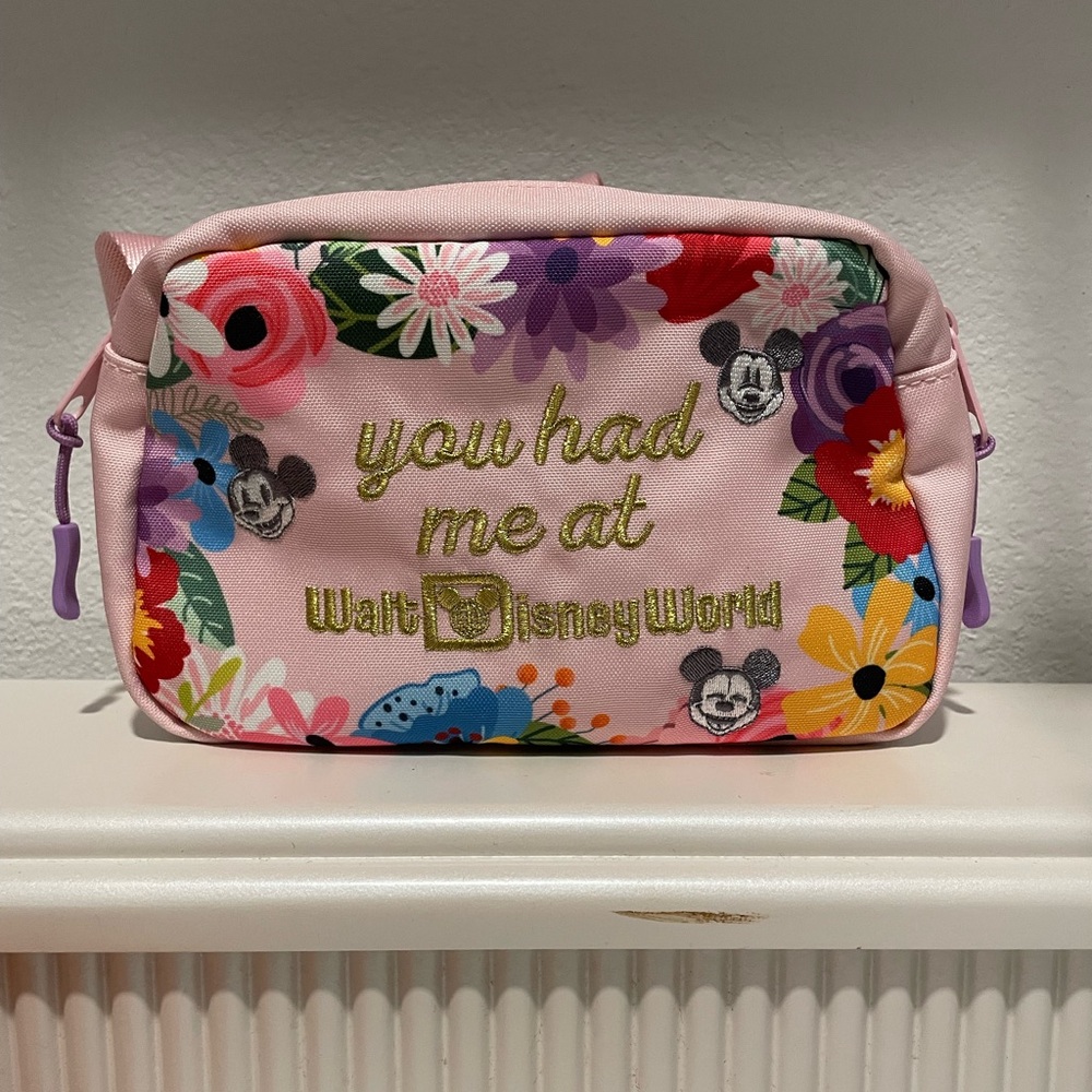 Disney Pink Floral Belt Bag